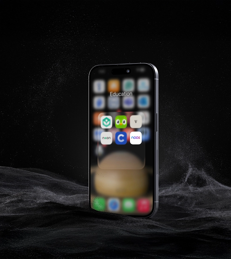 Smartphone with sleek brand icons representing modern brand identity design by Flinzap